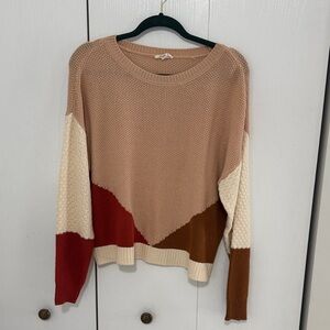 Chic Colorblock Crew Neck Sweater